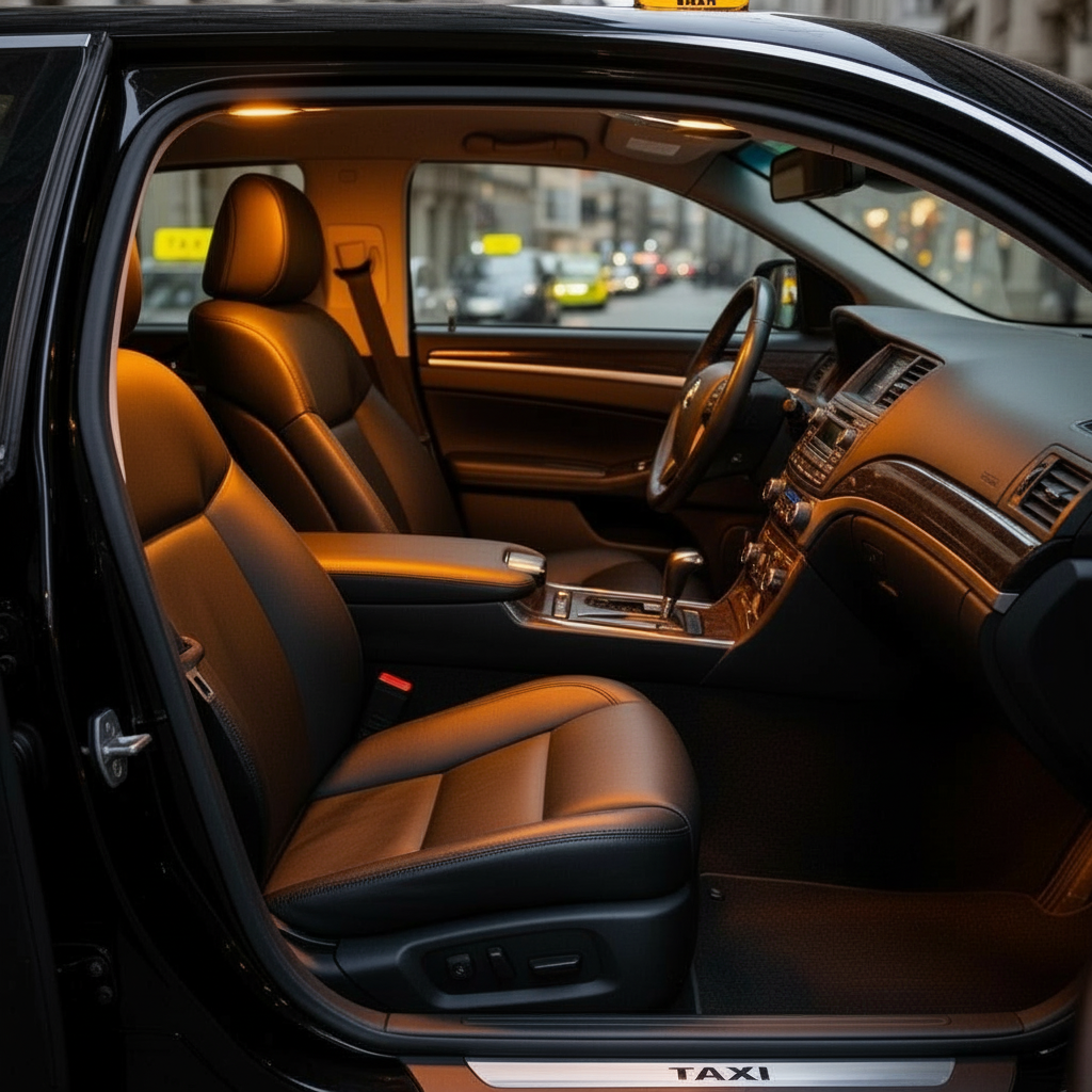 Comfortabel interieur van Taxi Paul